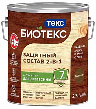 ТЕКС Биотекс антисептик декоративная пропитка по дереву палисандр (2,7л) — в интернет-магазине «Ремонт 3000»