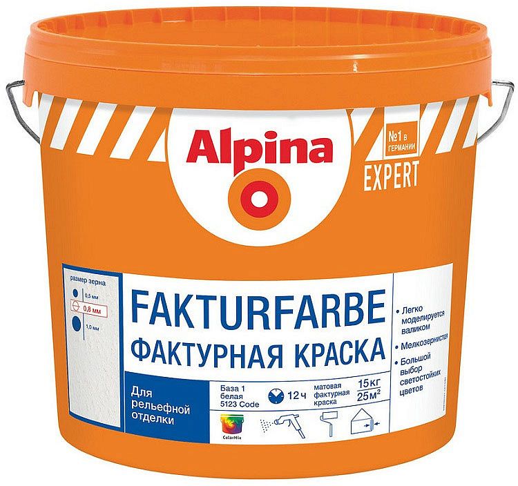 АЛЬПИНА Эксперт краска фактурная универсальная (15кг) — в интернет-магазине «Ремонт 3000»