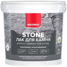 НЕОМИД Stone лак акриловый полуглянцевый для камня бесцветный (5л) — в интернет-магазине «Ремонт 3000»