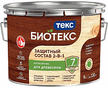 ТЕКС Биотекс антисептик декоративная пропитка по дереву бесцветный (9л) — в интернет-магазине «Ремонт 3000»