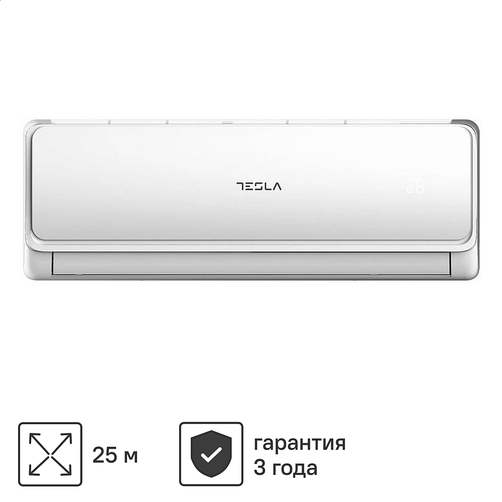 ТЕСЛА сплит-система 9K BTU охлаждение/обогрев 25м2 (825Вт) с пультом - 1 — в интернет-магазине «Ремонт 3000»
