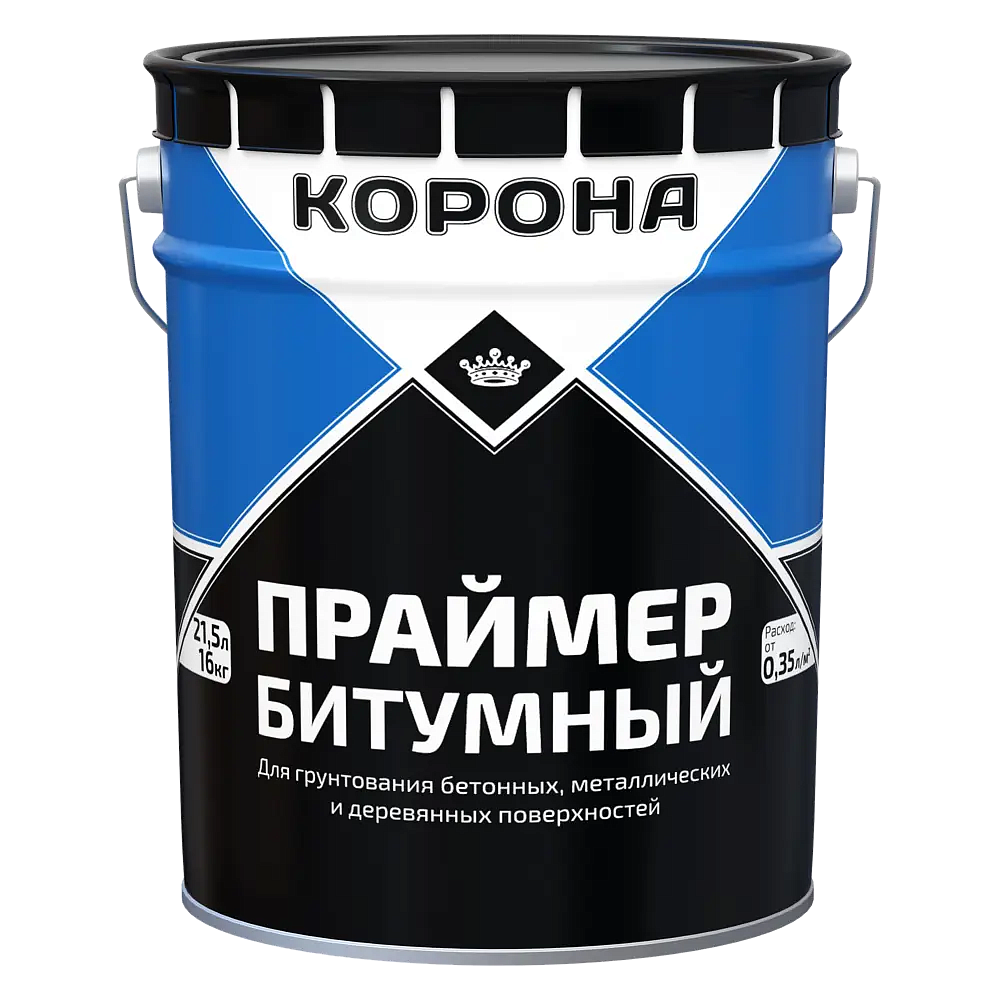 КОРОНА Праймер битумный (16кг) черный — в интернет-магазине «Ремонт 3000»